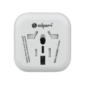 Adapter putni EU 110-250V 13A bijeli DPM PF01EU-W