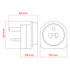 Adapter putni UK 110-250V 10A bijeli DPM PF01GB-W Adapter putni UK 110-250V 10A bijeli DPM PF01GB-W