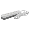Prenosiva utičnica 4xSchuko sa prekidačem i zaštitom, bijela, 3m, kabel 3x1.5mm2 DPM SMP4030W