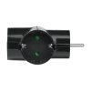 Schuko električni razdjelnik, 3 utičnice crna DPM SP907B Schuko električni razdjelnik, 3 utičnice crna DPM SP907B