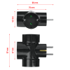 Schuko električni razdjelnik, 3 utičnice crna DPM SP907B Schuko električni razdjelnik, 3 utičnice crna DPM SP907B