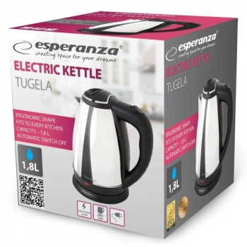 Električno kuhalo za vodu TUGELA 1,8L srebrna ESP EKK104S