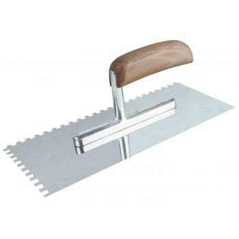 Gleter inox 238x130mm sa drvenom nazubljenom drškom 10mm VPTF6334