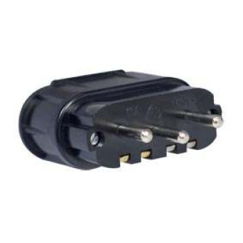 Tropolni utikač 3P+N+E - bakelitni 16A 440 V crni 215NL.2
