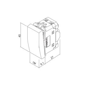 Prekidač jednopolni 10 AX 250V bijela 730101.2