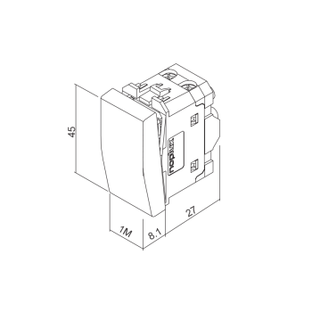 Prekidač jednopolni 10 AX 250V bijela 730101.2