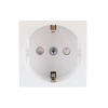 Utičnica schuko +KS 2P+E 16A 250V sa zaštitom od dodira bijela 740501.2