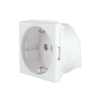 Utičnica schuko +KS 2P+E 16A 250V sa zaštitom od dodira bijela 740501.2