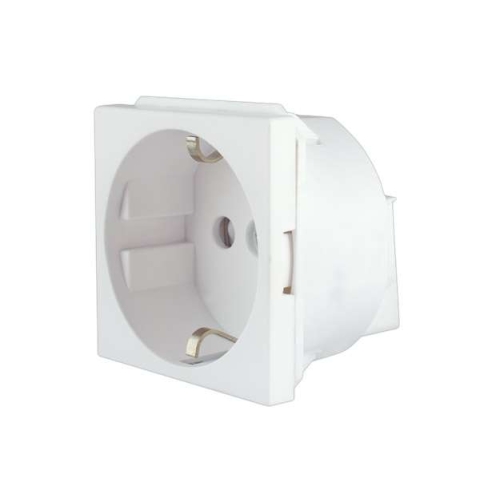 Utičnica schuko +KS 2P+E 16A 250V sa zaštitom od dodira bijela 740501.2