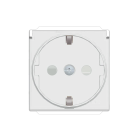 Utičnica schuko +KS 2P+E 16A 250V sa poklopcem i zaštitom od dodira 2M bijela 740601,2