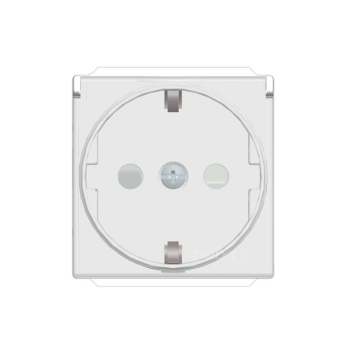 Utičnica schuko +KS 2P+E 16A 250V sa poklopcem i zaštitom od dodira 2M bijela 740601,2