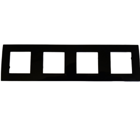 Okvir Primera Classic četvorostruki horizontalni crni 804013C.2