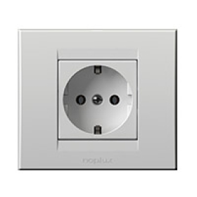 Priključnica dvopolna 2P+E 16A 250V sa plastičnom jezgrom bijela 842111,2