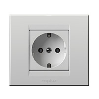 Priključnica dvopolna 2P+E 16A 250V sa plastičnom jezgrom bijela 842111,2