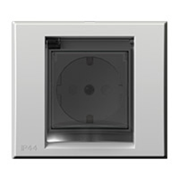 Priključnica dvopolna + poklopac 2P+E 16A 250V sa plastičnom jezgrom IP44 bijela 842811,2