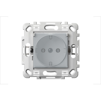 Priključnica dvopolna + poklopac 2P+E 16A 250V sa plastičnom jezgrom bijela 842901,2