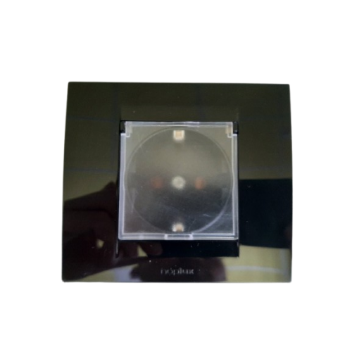 Priključnica dvopolna + poklopac 2P+E 16A 250V sa plastičnom jezgrom crna 842913C.2 Priključnica dvopolna + poklopac 2P+E 16A 250V sa plastičnom jezgrom crna 842913C.2