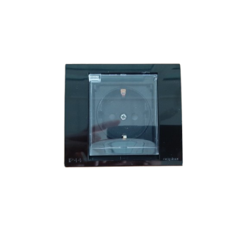 Priključnica dvopolna + poklopac 2P+E sa plastičnom jezgrom sa zaštitom od slučajnog dodira 16A 250V IP44 crna 843213C.2 Priključnica dvopolna + poklopac 2P+E sa plastičnom jezgrom sa zaštitom od slučajnog dodira 16A 250V IP44 crna 843213C.2