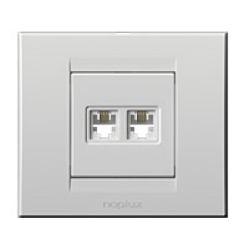 Dupla telefonska priključnica RJ11 6/4 bijela 844411,2