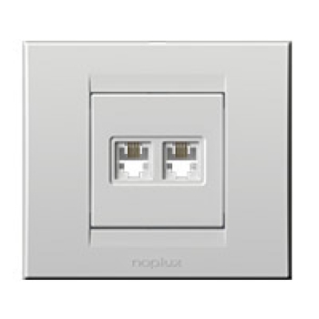 Dupla telefonska priključnica RJ11 6/4 bijela 844411,2