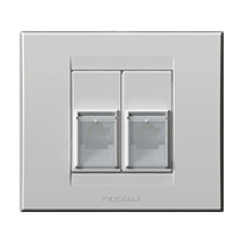 Dupla priključnica RJ45 Cat 6 UTP bijela 844611,2