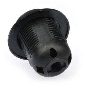 Grlo za žarulju E27 termoplastika crno sa prirubnicom 20kom/pak D.3006 ***EOL***