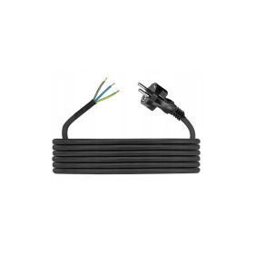 Kabel za kućanske aparate H05RR-F 3x2,5mm 3m sa gumenim utikačem crniD.3527