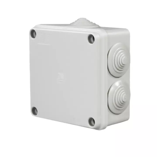 Kutija razvodna nadžbukna 100x100x50mm 6 uvoda siva S-BOX 106