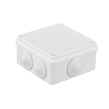 Kutija razvodna nadžbukna 100x100x50mm 6 uvoda bijela S-BOX 106B