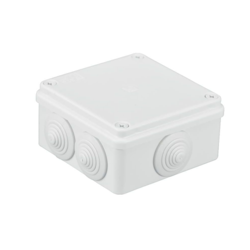 Kutija razvodna nadžbukna 100x100x50mm 6 uvoda bijela S-BOX 106B