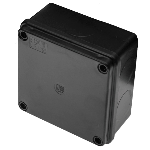 Kutija razvodna nadžbukna 100x100x50mm crna S-BOX 116C