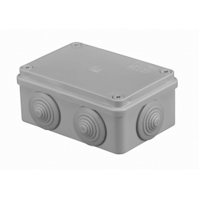 Kutija razvodna nadžbukna 120x80x50mm 6 uvoda siva S-BOX 206