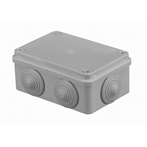 Kutija razvodna nadžbukna 120x80x50mm 6 uvoda siva S-BOX 206