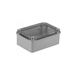 Kutija razvodna nadžbukna 120x80x50mm siva sa prozirnim poklopcem S-BOX 216-P