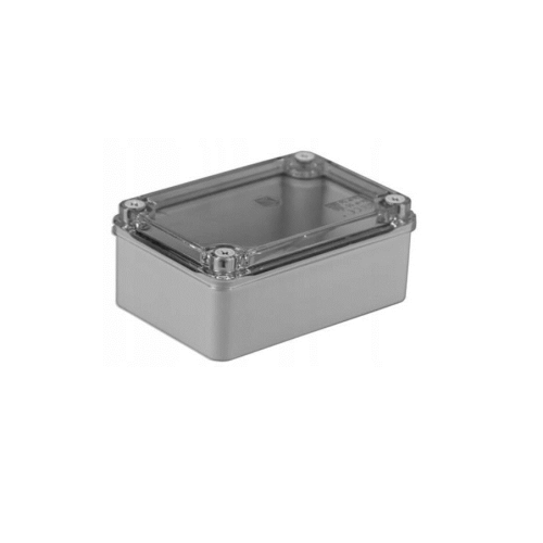 Kutija razvodna nadžbukna 120x80x50mm siva sa prozirnim poklopcem S-BOX 216-P