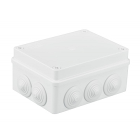 Kutija razvodna nadžbukna 150x110x70mm 10 uvoda bijela S-BOX 306B