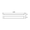 Linearna svjetiljka 25W-30W-40W 3CCT 5280lm IP20 crna 04551