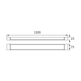 Linearna svjetiljka 25W-30W-40W 3CCT 5280lm IP20 crna 04551