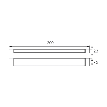 Linearna svjetiljka 25W-30W-40W 3CCT 5280lm IP20 crna 04551