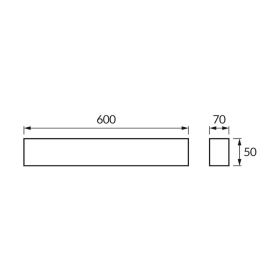 Linearna svjetiljka 18W 3CCT 2940lm 600mm IP20 DAN crna 05026