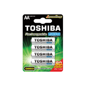 Baterija punjiva Toshiba AA 2000mAh 4kom/pak 00156687