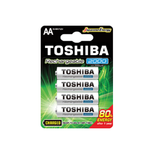 Baterija punjiva Toshiba AA 2000mAh 4kom/pak 00156687