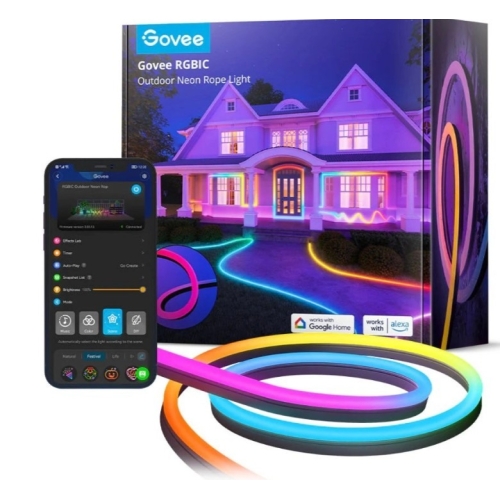 LED traka Govee neon vanjska, RGBIC, Wi-Fi, Bluetooth, IP67, 10 m