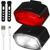 Set svjetala za bicikle prednje 2*LED + stražnje 12*LED VA0155