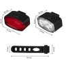 Set svjetala za bicikle prednje 2*LED + stražnje 12*LED VA0155
