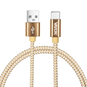 Kabel USB-USB C 2m zlatni VA0190