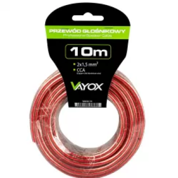 Audio kabel CCA 2x1,50mm 10m VAYOX VA0222-10