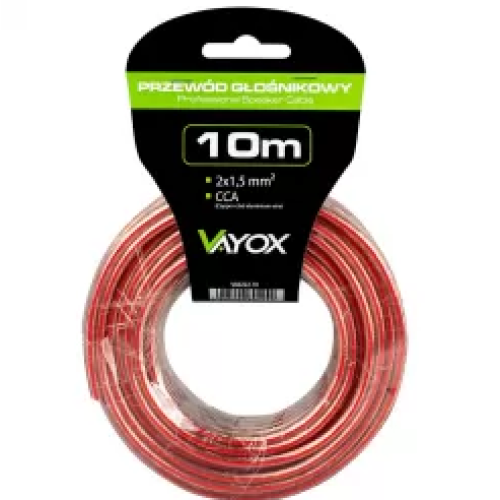 Audio kabel CCA 2x1,50mm 10m VAYOX VA0222-10 Audio kabel CCA 2x1,50mm 10m VAYOX VA0222-10