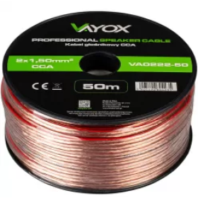Audio kabel CCA 2x1,50mm 50m VAYOX VA0222-50
