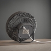 Ventilator stolni 2W s baterijom i svjetiljkom 6xSMD sivi Vayox VA0337G